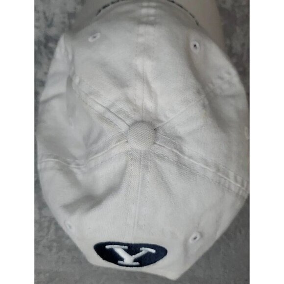 SOLD! NOT AVAIL! Brigham Young Cougars Strapback Dad Hat White Relaxfit RARE cap - Picture 7 of 11